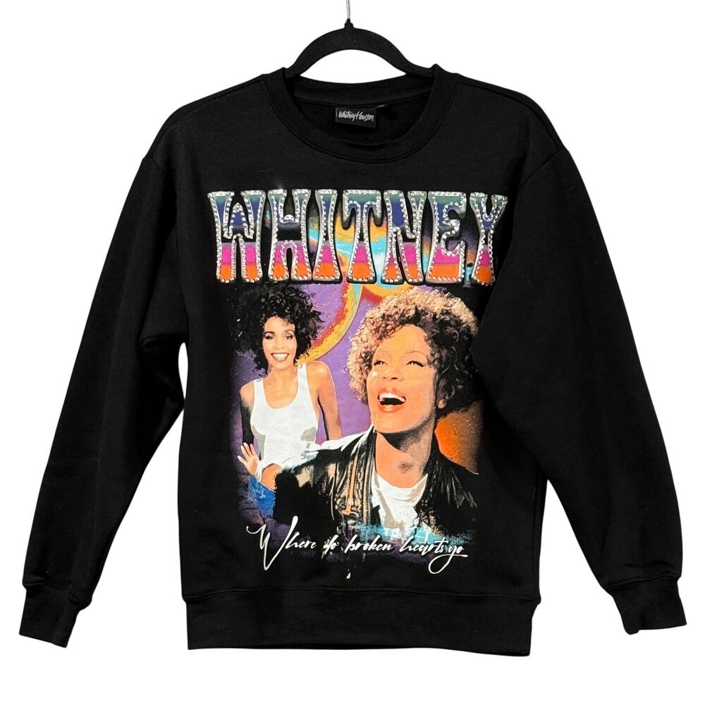 Whitney Houston Where Do Broken Hearts Go Women's Sweatshirt Size Small NWOT